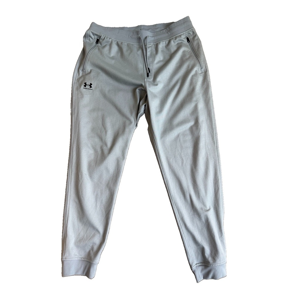 Under Armour Mens XL Gray Jogger Pants Loose Fit Drawstring Sweatpants